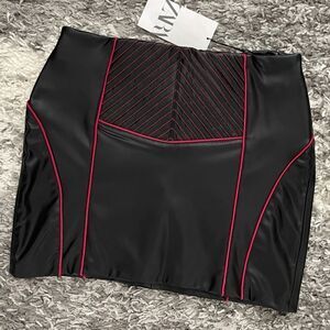 NWT Zara Faux Leather Mini Skirt
